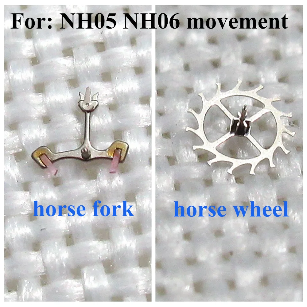 Watch Accessories Horse Fork Horse Wheel Fit NH05 NH06 Movement Watch Repair Parts Escapement Fork Escapement Wheel