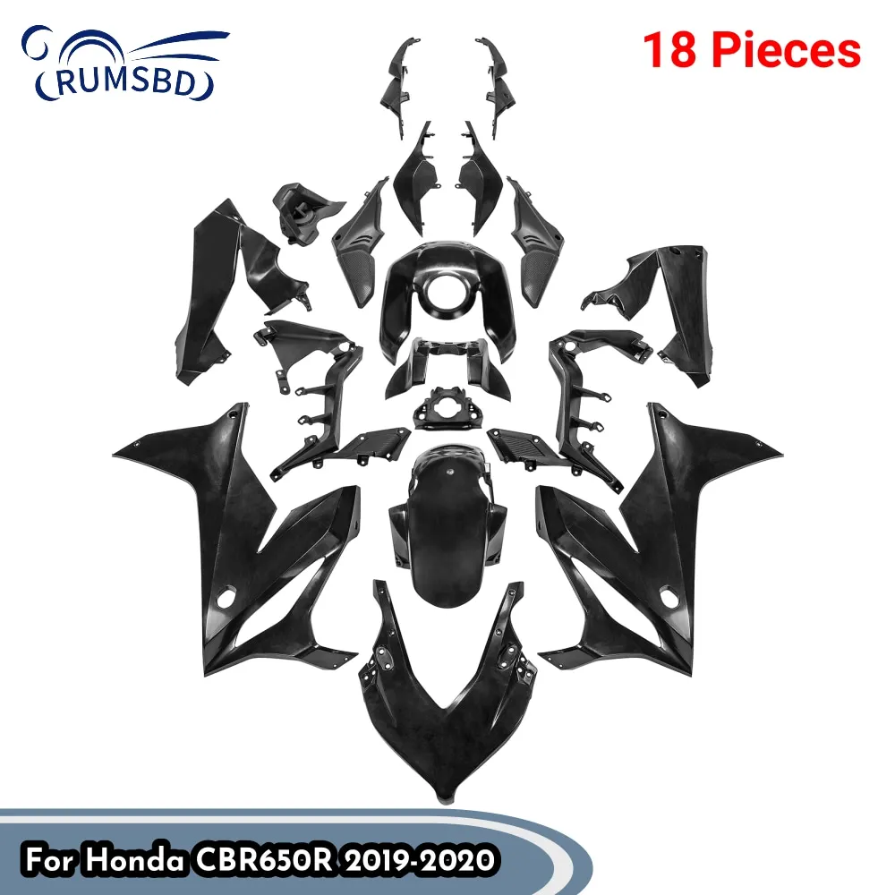 

18 PCS Motorcycle Accessories Full Set Unpainted Bodywork Frame Parts For Honda CBR650R CBR 650R 2019 2020 Complete Fairing Kit