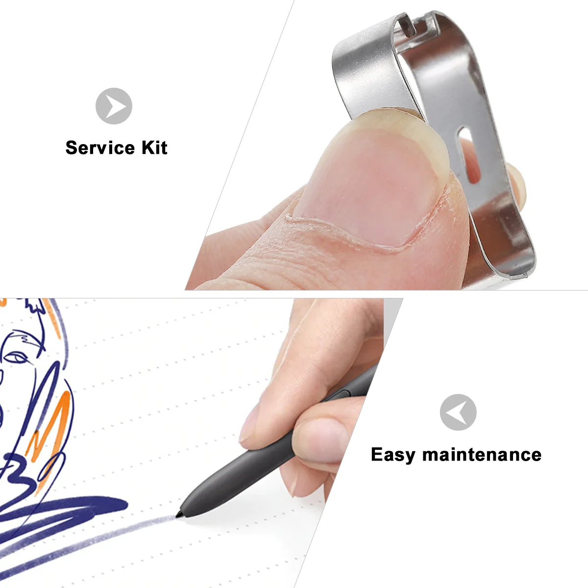 

1 set 1 Set Touch Stylus Replacement Tips Nibs Compatible With Tab S3 T820 T830 S4 T835 Durable Plastic Tool For Stylus Repair