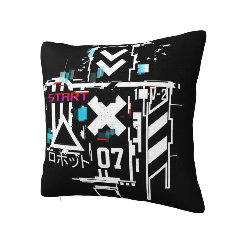 Fashion Techwear Cushion Covers  Soft Japanese Future Tech Street Wear Style Pillow Case Sofa Car Square Pillowcase Decoration