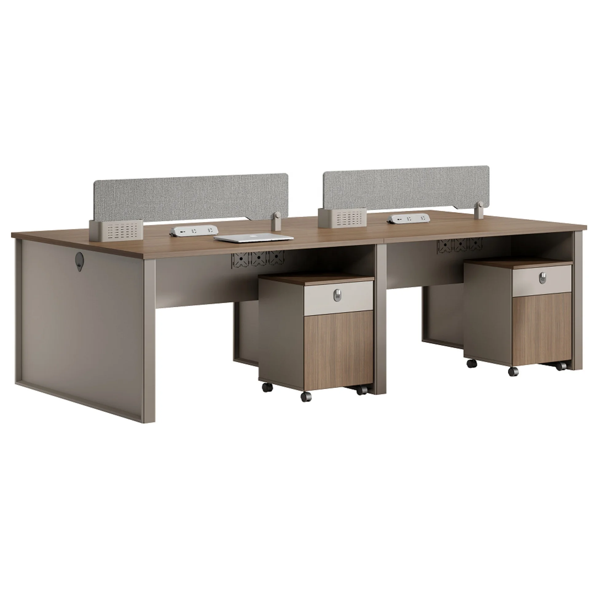 

Modern Design Office Furniture Steel Computer Desk with Supervisor Chair Screen Partition Workstation Custom Size Wholesale