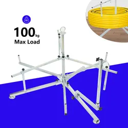 100kg Load Adjustable Underfloor Heating Pipe Decoiler Unwinder Removable Installation Bearing Floor Heating Pipe Device