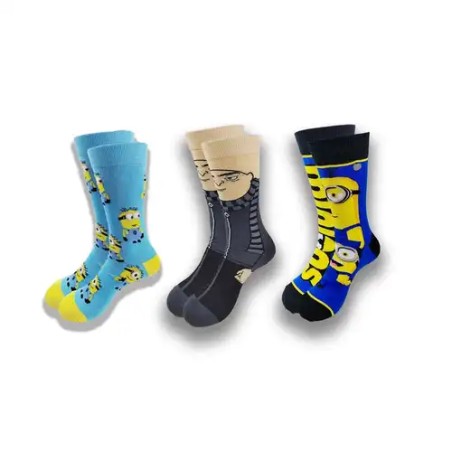 Anime lindo dibujos animados Hip Hop personalidad estilo callejero feliz novedad impresión y teñido hombres y mujeres calcetines