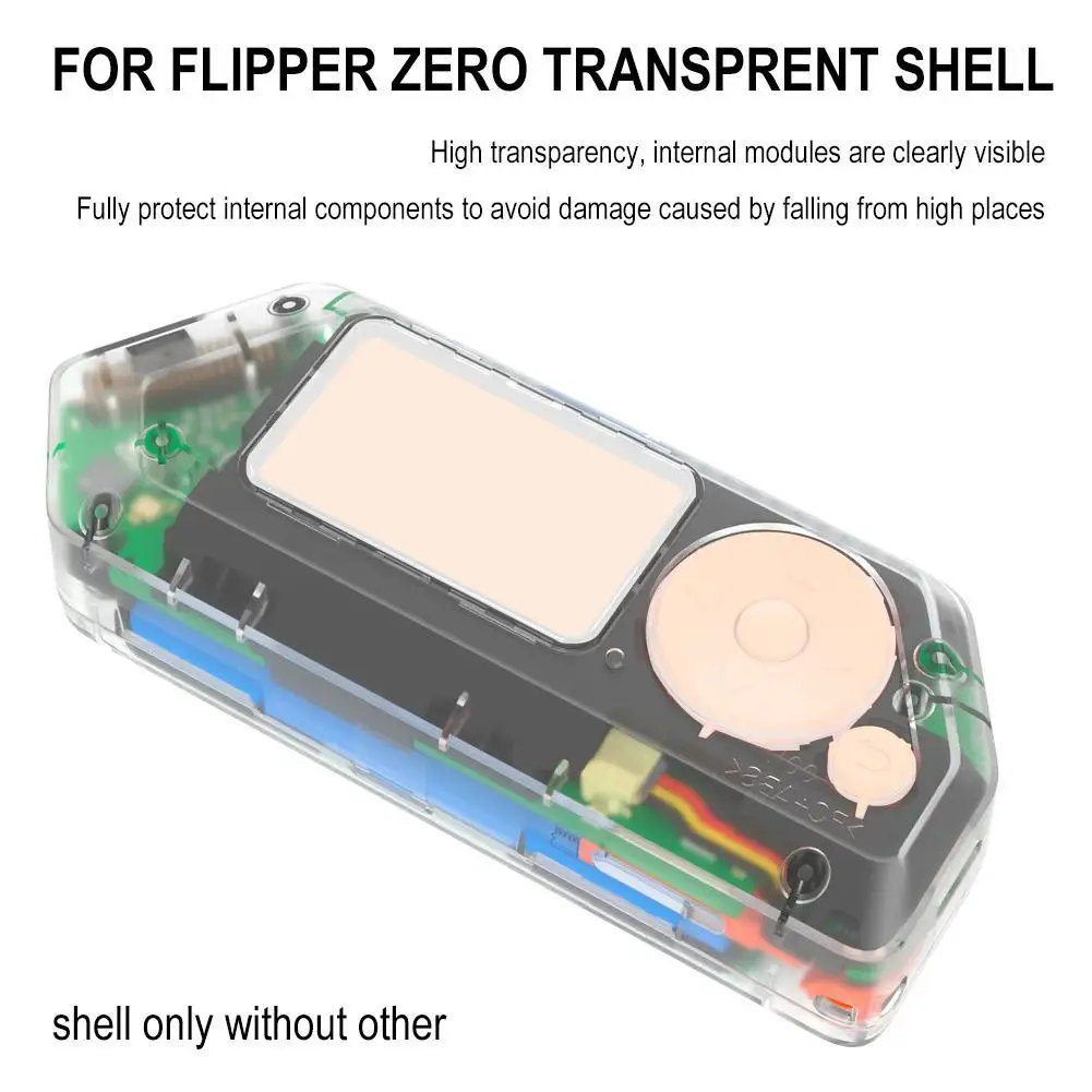 Transparent Modified Shell 3D Printed For Flipper Zero Light Curing Oil Injection Clear Replacement Case Cover Game Accessories