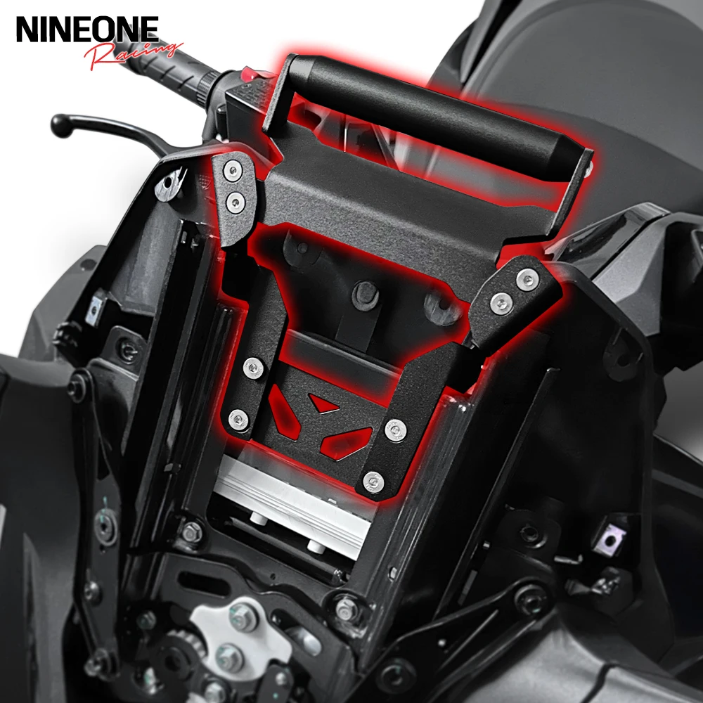 

For Honda Forza350 Forza 350 NSS350 NSS 350 2021-2025 Motorcycle Navigation Bracket GPS Phone Mount Adapt Holder CarbonSteel