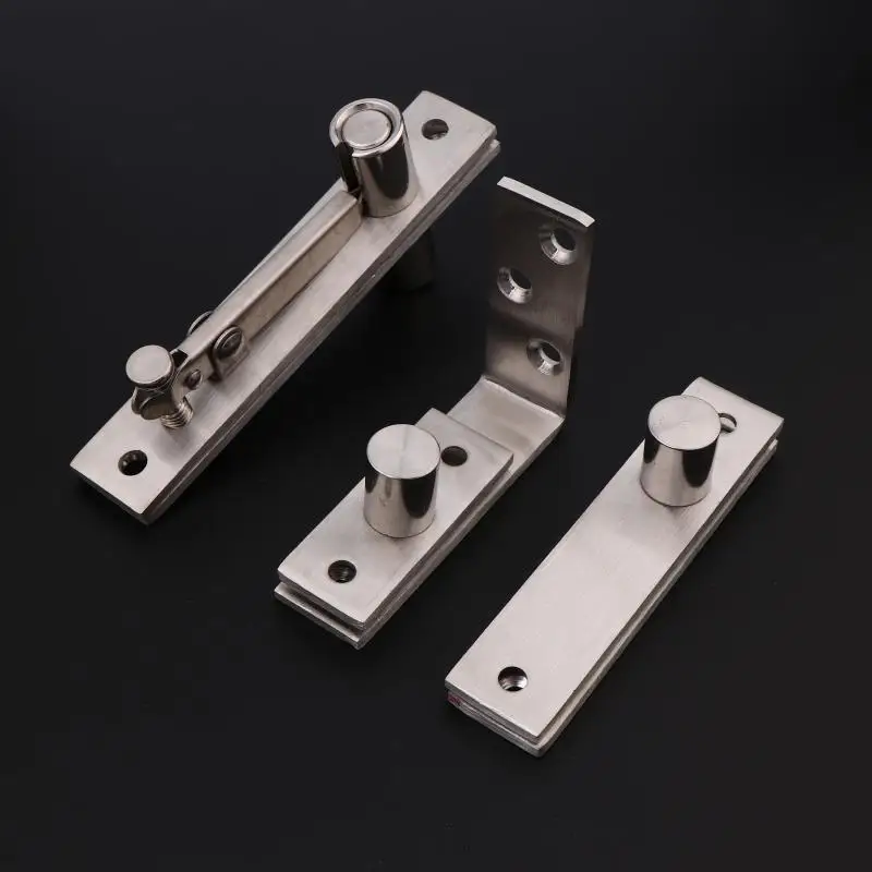 2 peças pivô de aço inoxidável resistente eixo giratório de 360 graus eixo de dobradiça de porta de madeira eixo de porta eixo oculto