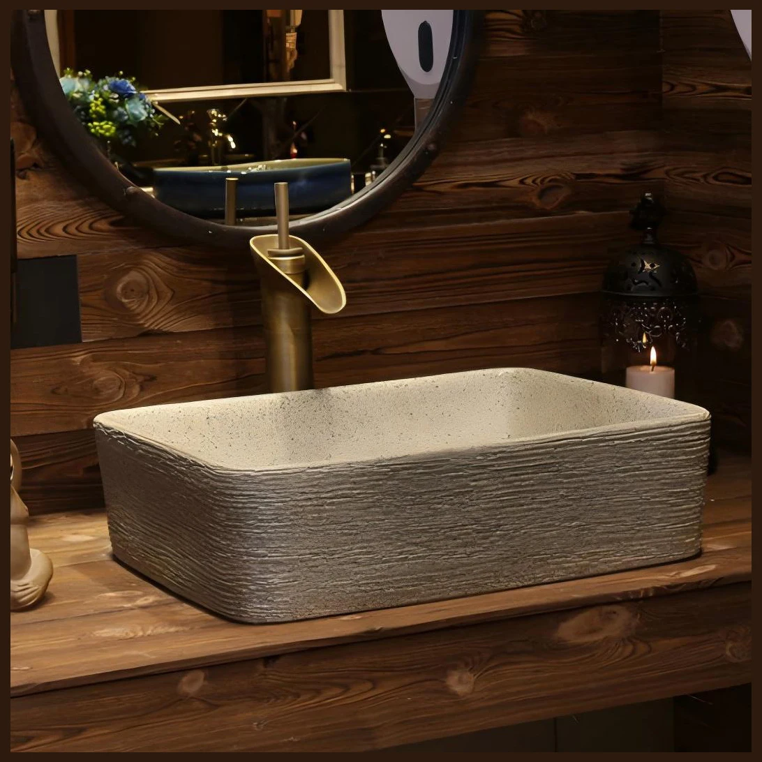 Professional Best Price Of Rectangle Artificial Stone Solid Surface Countertop One Piecee Face Hand Wash Basin For Bathroom