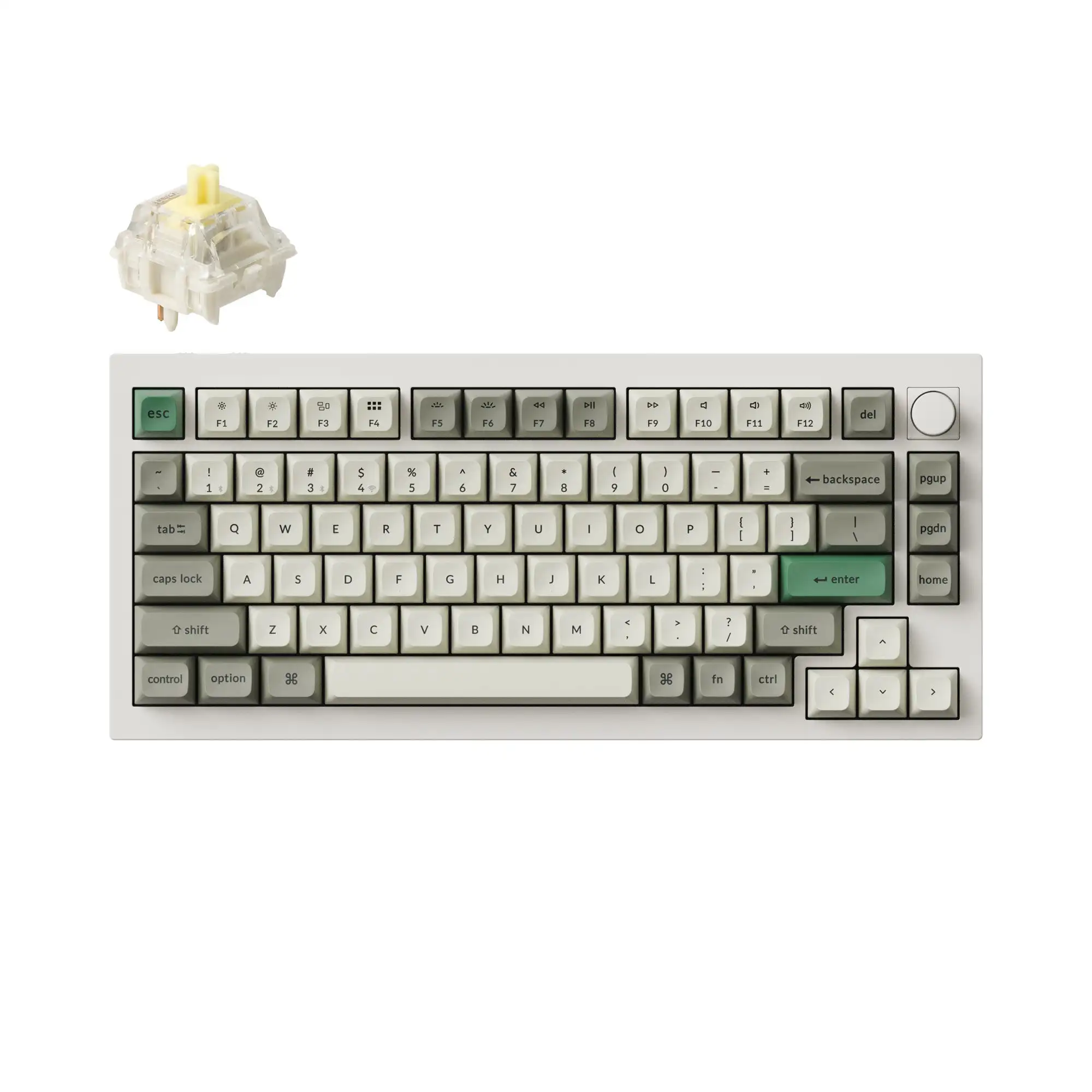 Keychron Q1 Max QMK/VIA Wireless Custom Mechanical Keyboard Gateron Jupiter Switch RGB Side-Printed Double-Shot PBT Keycaps