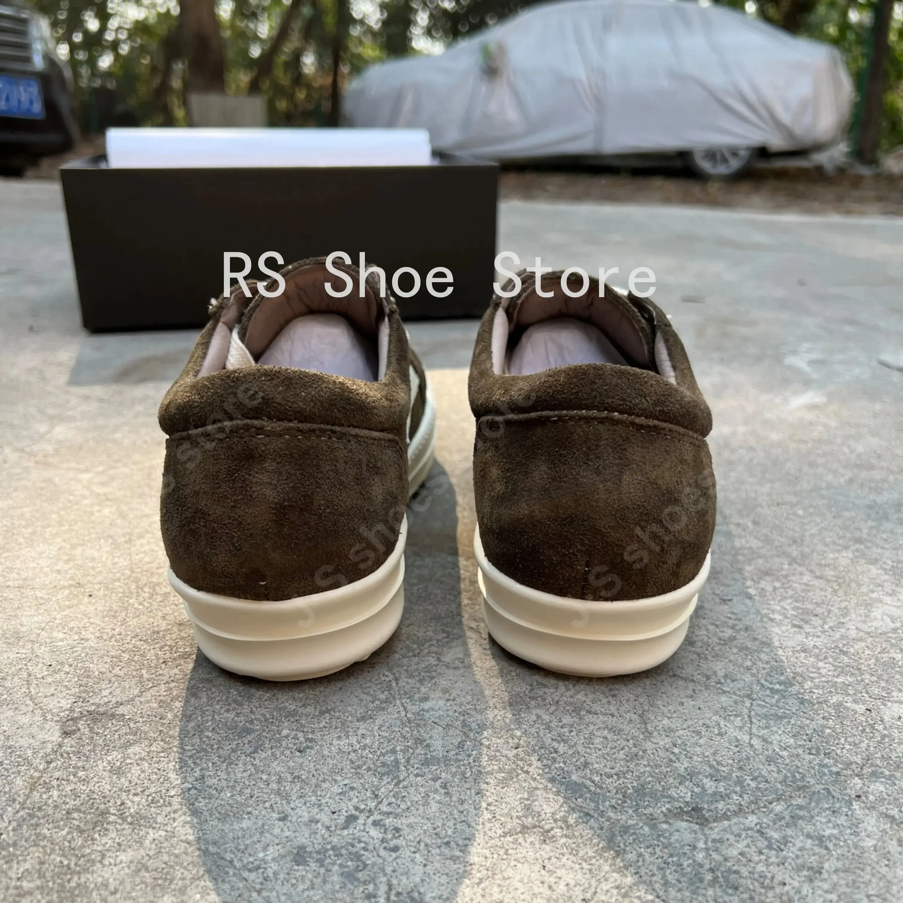 Ro Classic Designer الرجال حذاء رياضة منخفضة أعلى النساء براون الجلد المدبوغ أحذية جلدية حذاء كاجوال الدانتيل يصل ريترو شقة أحذية رياضية من قماش القنب