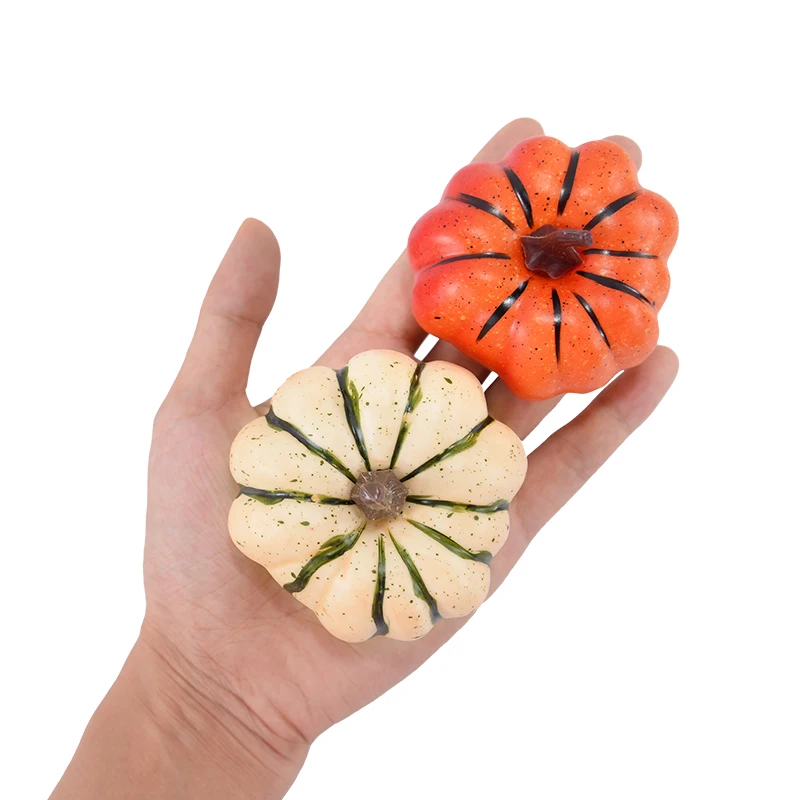 1Pc Mini Simulation Pumpkin Artificial Vegetable Halloween Autumn Decoration for Home Harvest Thanksgiving DIY Craft Supplies
