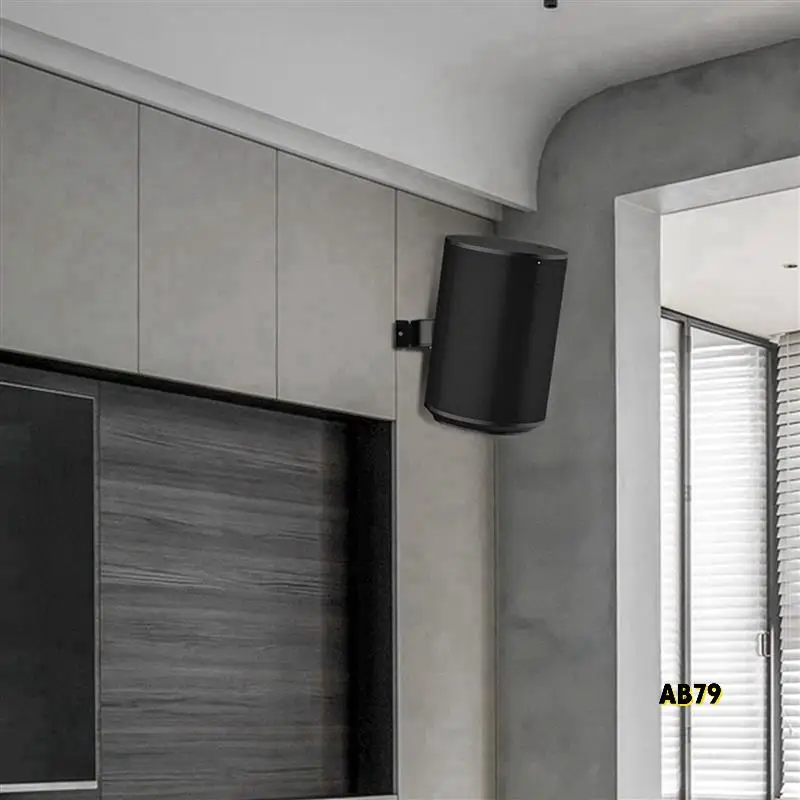 4X Wall Mount Bracket For Sonos Era 100, Wireless Speaker Space Saving Smart Home Metal Wall Stand Holder, Black