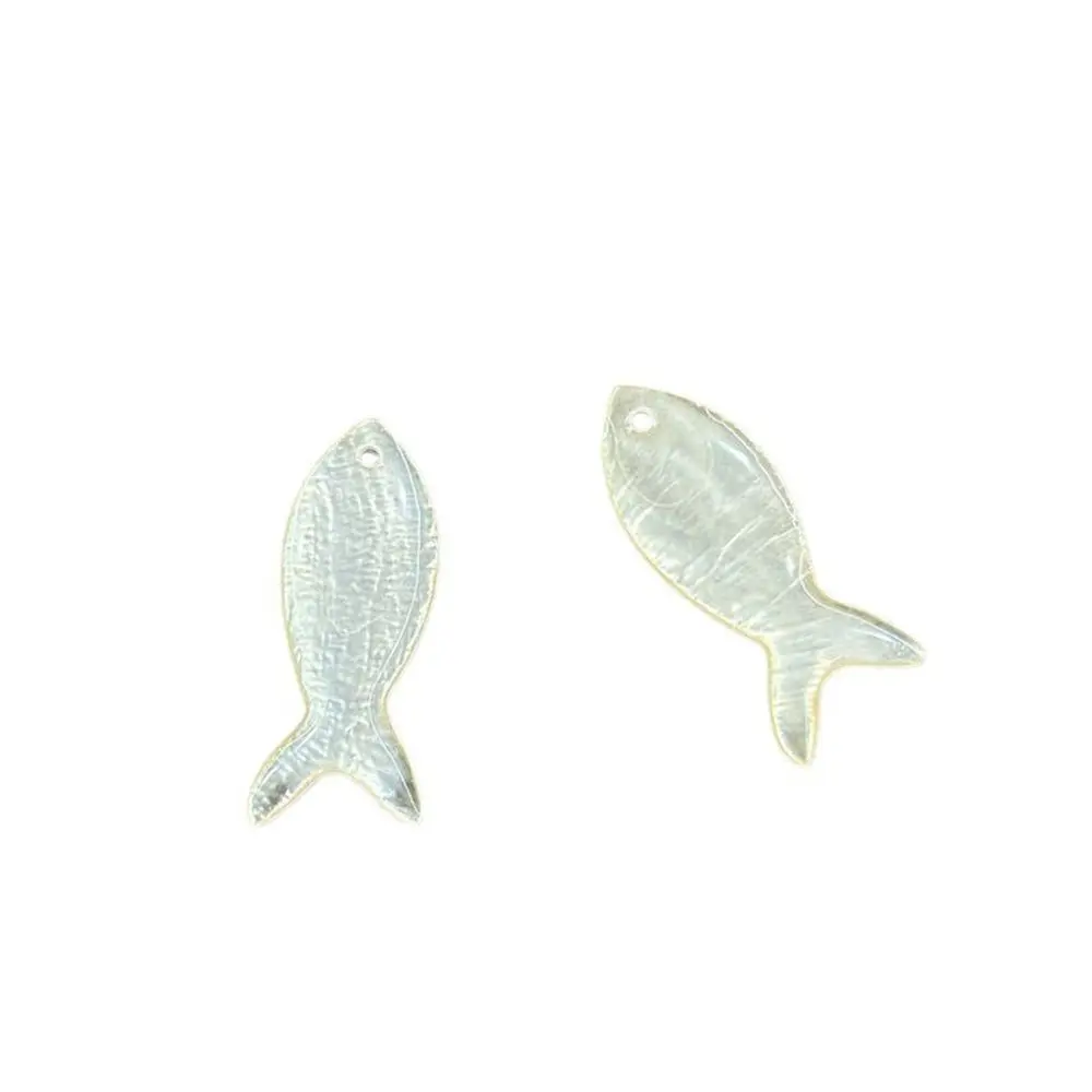 10 PCS  50pcs Fish Japanese Sea Shell +Resin 10mmx25mm Golden Mother of Pearl MOP Charms Pendant