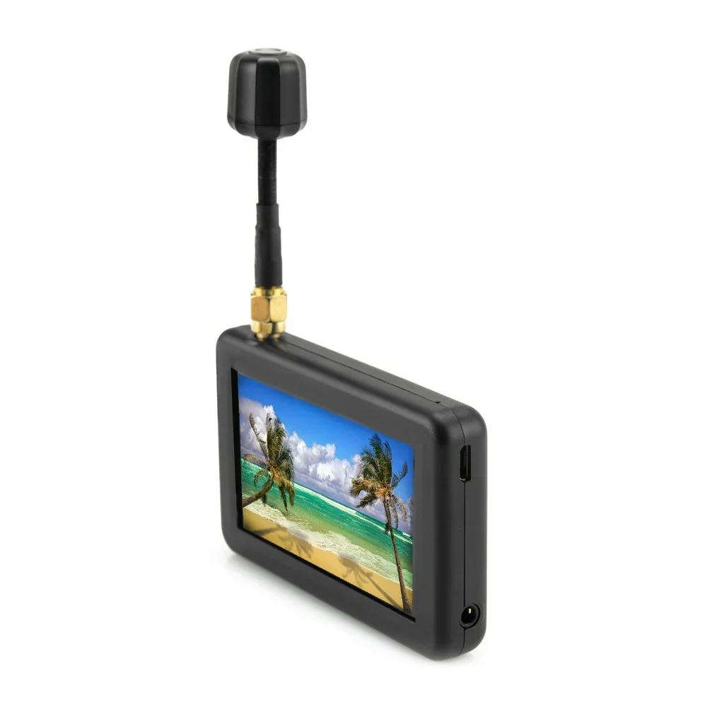 FPV 3-inch Display 5.8G 40CH Display Handheld Display 16:9 480x320 Automatic Search Built-in Battery Remote Control FPV Drone