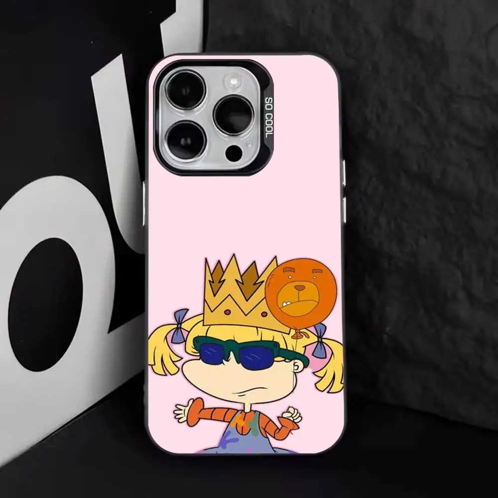 حافظة هاتف R-Rugrat ChuckieS A-Angelica لهاتف iPhone 17,16,15,14,13,12,11,Pro,Max,Plus,E,Air,Mini Black Tpu #3