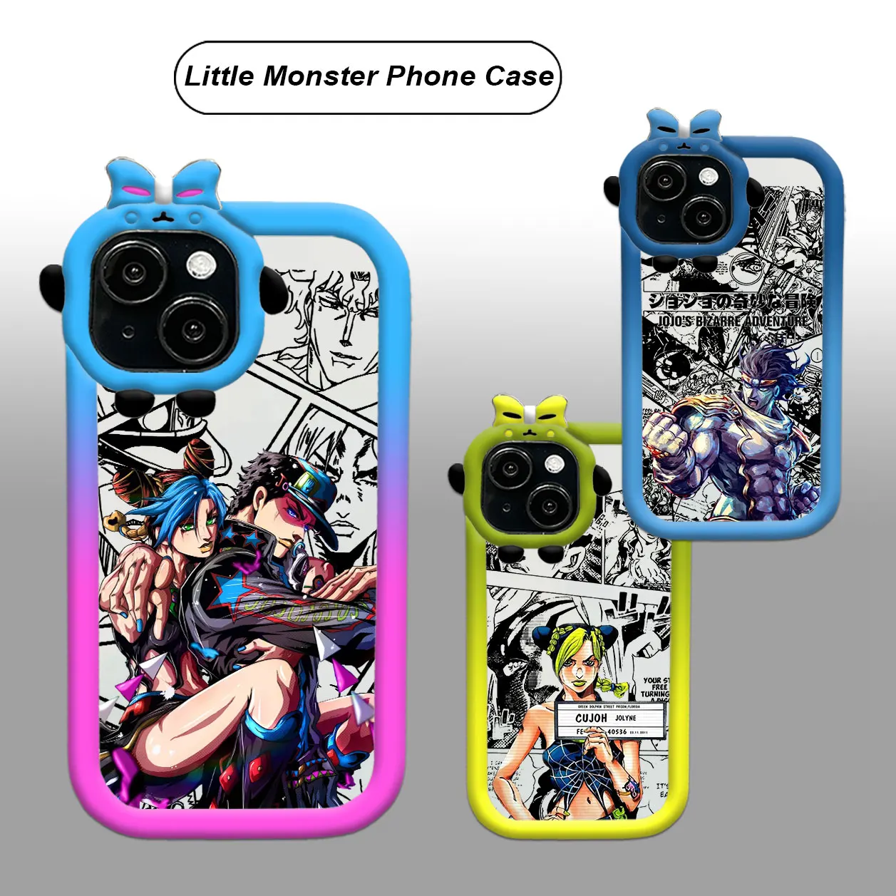 JoJo's Bizarre Adventure Anime For iPhone 15 14 13 12 11 Pro Max XS Max X XR 7 8 Plus 6S 5S Little Monster Phone Case