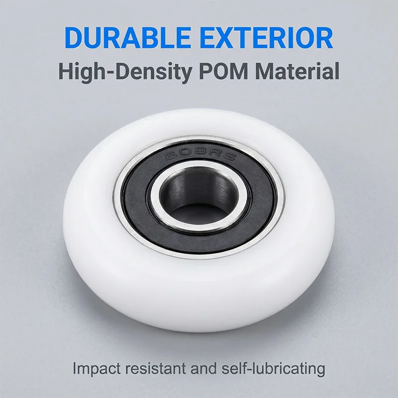 4pcs Radius Groove POM Roller 10x30x10 BSR6280030-10 Plastic Coated  Bearing Pulleys 30mm Rower Seat Wheel 10*30*10