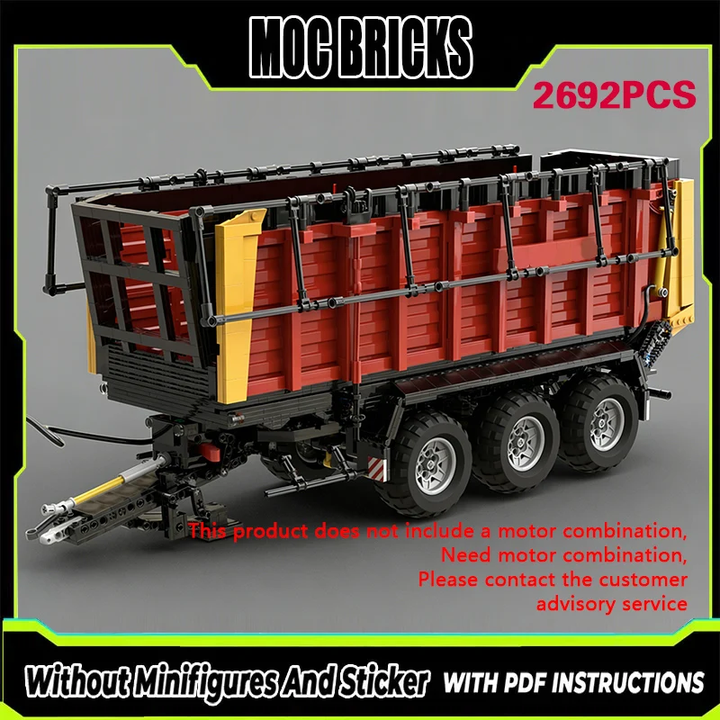 

City Car Model MOC Building Bricks Agricultural Trailer Modular Technology Gifts Holiday Assemble Children Toys Suit