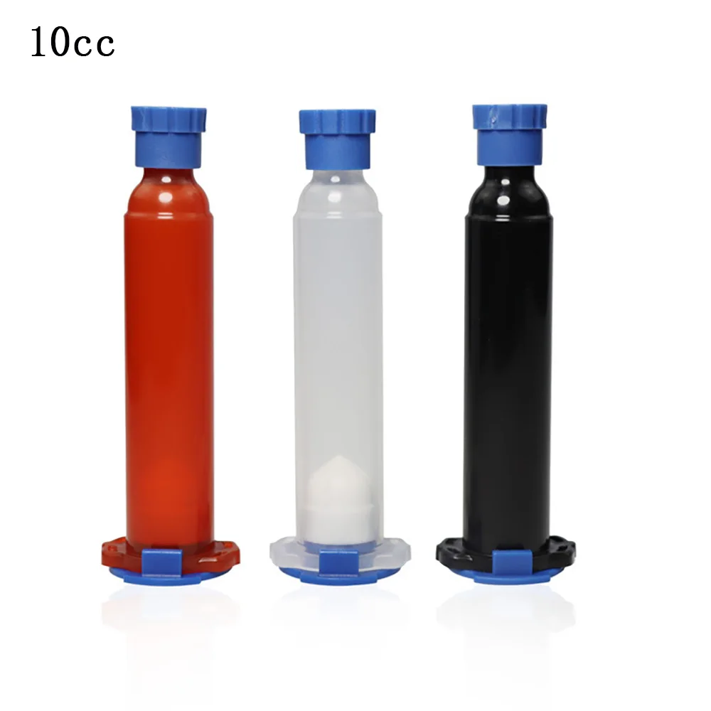 EFD 3CC 5CC 10CC 30CC 50CC Red Transparent Black Dispens Plastic Industrial Syringe Barrel Liquid Dispenser Adhesive Container
