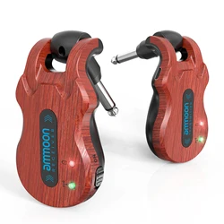 ammoon5.8G Wireless Guitar System Audio Digital Guitar Transmitter Receiver Built-in Rechargeable Battery 100 Feet Transmission