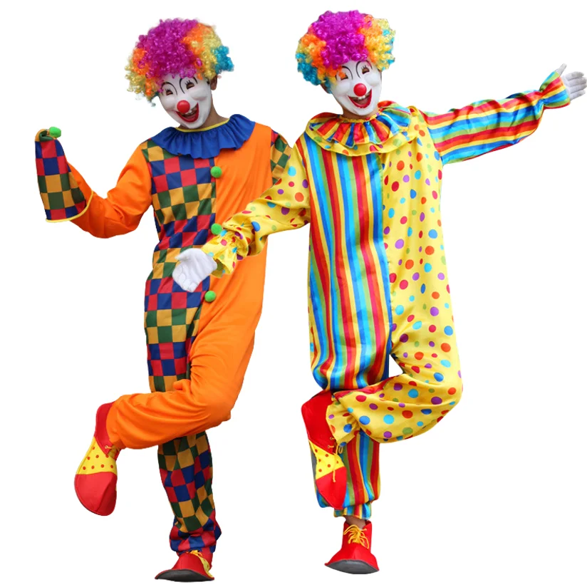 بدلات الجوكر التأثيرية للرجال والكبار أزياء المهرج المضحكة أداء الساحر ملابس تنكرية فقط ملابس بدون دعامة شعر مستعار/قناع/أحذية #4