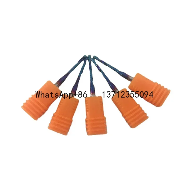 

10 шт./лот 3,175/4/5/6/8 мм 1 флейта Down Cut Bluenano Coat AAAAA спиральная фреза фреза с ЧПУ твердосплавная фреза