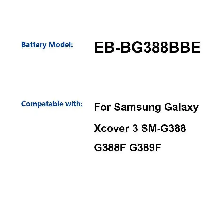 2200Mah Mobile Phone Battery Fast Charging EB-BG388BBE For Samsung Galaxy Xcover 3 SM-G388 G388F G389F