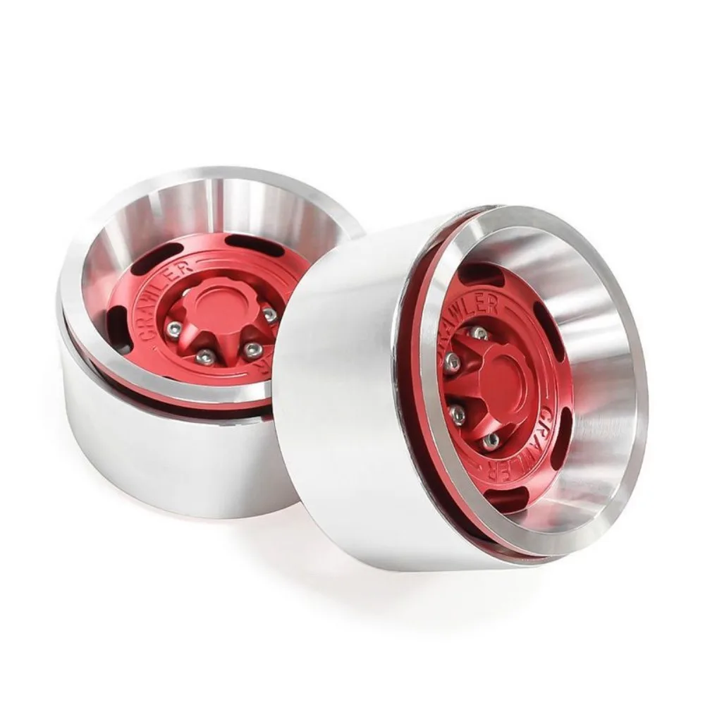 

4pcs 1.9-inch Black Mud Metal Wheels Hub for 1/10 RC Crawler Car AXIAL SCX10 90046 Traxxas TRX4 Defender RC4WD D90 Jeep CC01