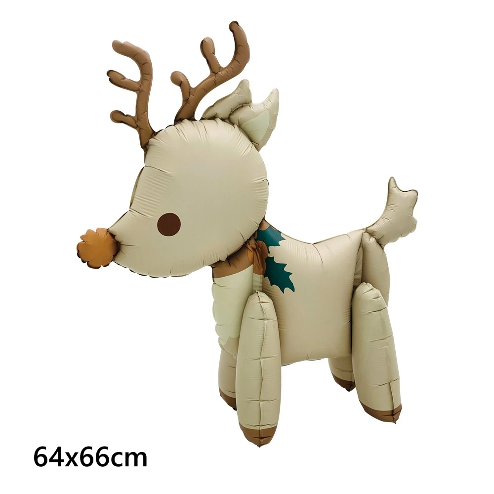 New Matte Series Christmas Aluminum Film Ball Standing Santa Claus Cane Snowman Standing Elk Balloon