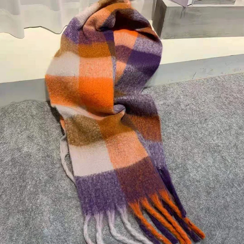 2024 New Winter Cashmere Scarf Women Design Warm Pashmina Blanket long tassel Scarves Female Shawl Wraps Thick Foulard Bufanda