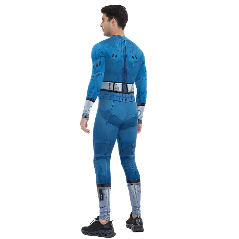Adult Cosplay Fantastic Four Costume Halloween Party Jumpsuit for Men Women Superhero Zentai Bodysuit Rave Festival Catsuit view 6
