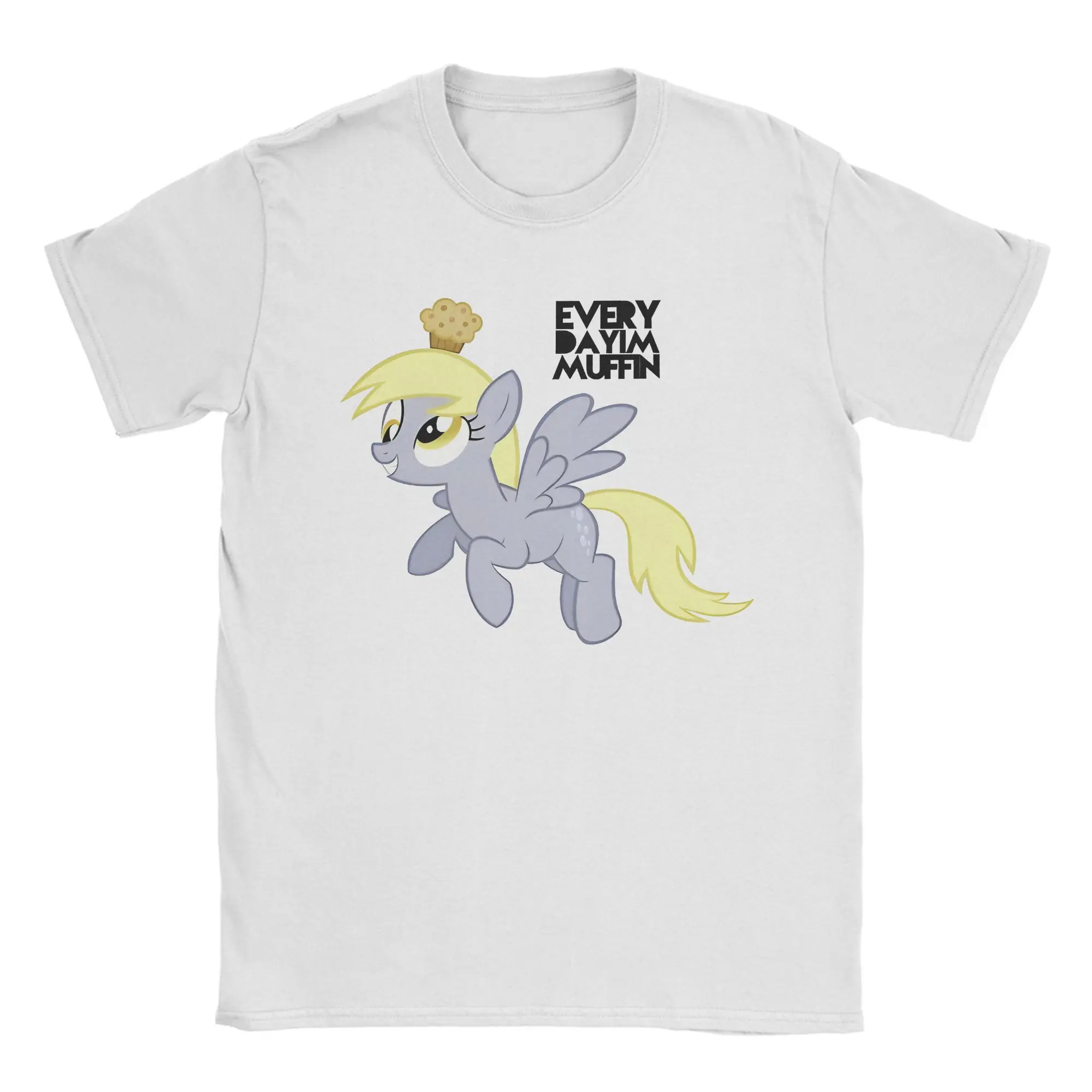 Muffins Derpy Hooves T Shirts Men Cotton Fashion for Male T-Shirts Round Collar Everyday I'm Muffin Tees Short Sleeve Plus Size