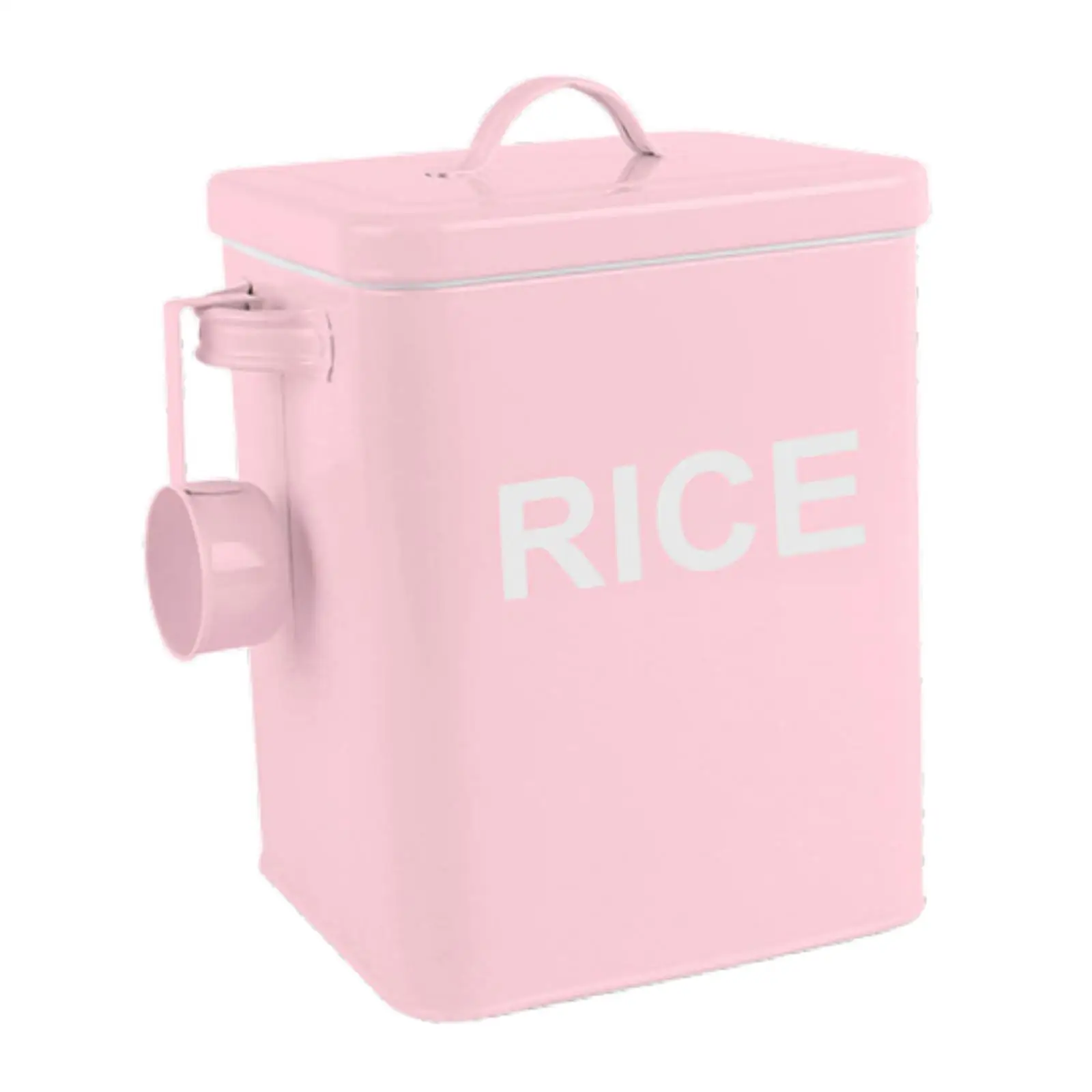 

Metal Rice Storage Box Sealed Food Storage Container Flour Canister Countertop Organizer Jar for Grain Home Beans Soybean Rice