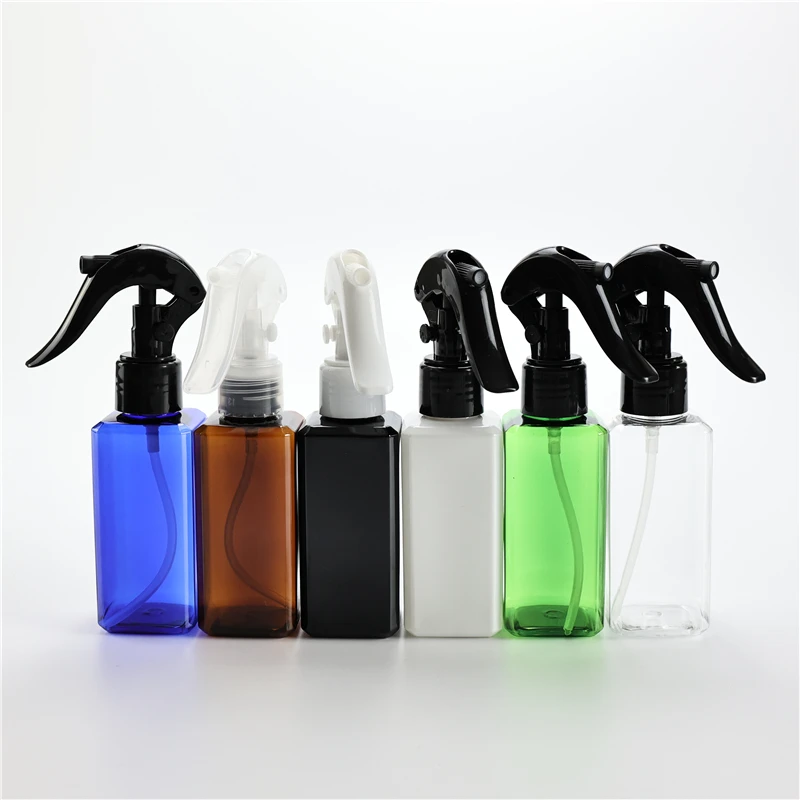 

Multicolor 120ML X 40 Spray Bottles Square Plastic Refillable Bottle Empty Trigger Spray Pump Container Salon Hairdressing Tools