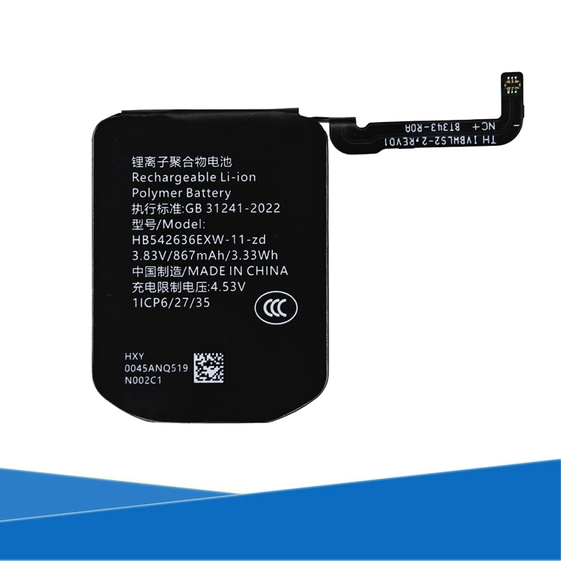 Original Replaces 867mAh 3.83V HB542636EXW Battery For Huawei Watch 5/5Pro 46mm RATSE-L19F Smart Device