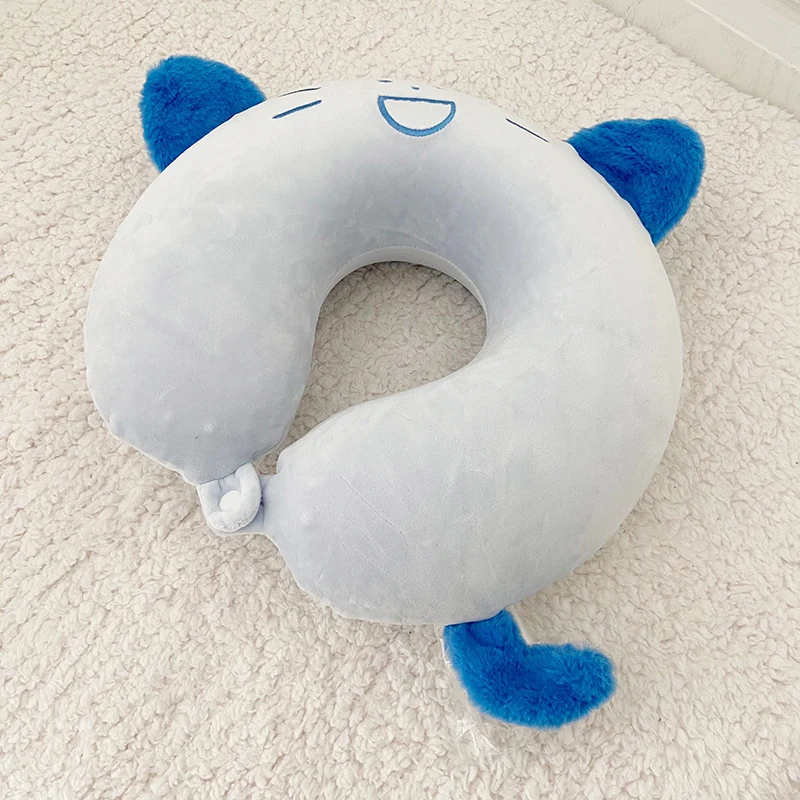 Travel Pillows U Shape Neck Pillow Cartoon Anime Cute Cat Pillow for Airplane Animal Memory Cotton Cushion Help Sleeping