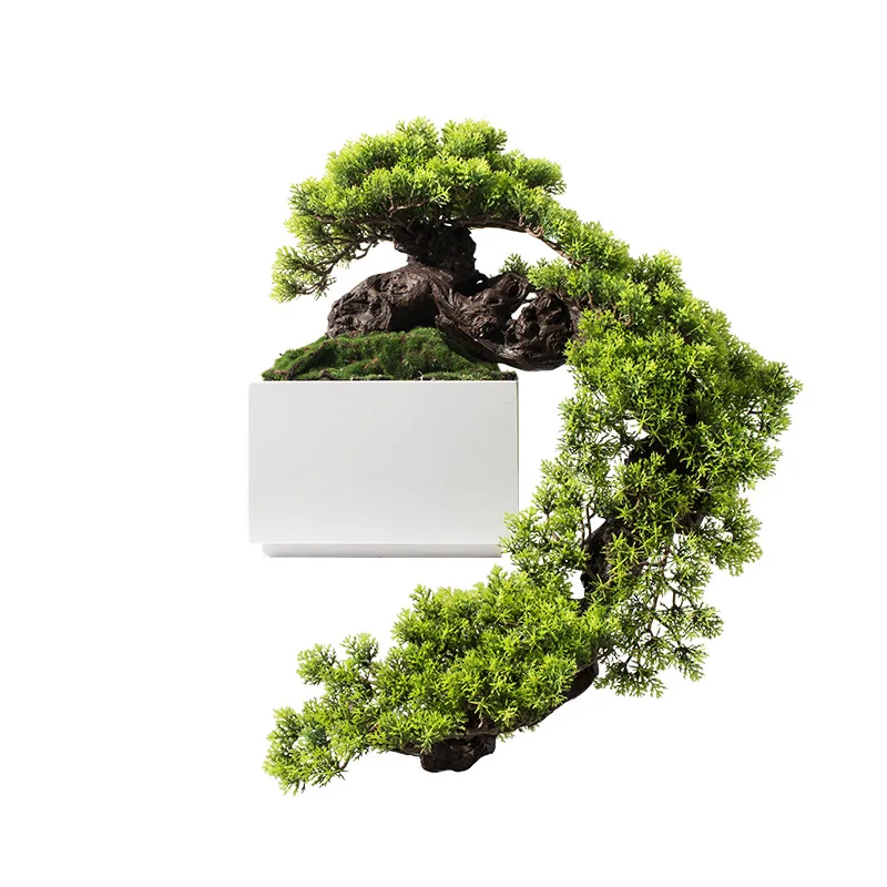 

Simulated plant welcome pine bonsai porch zen green plant soft decoration ornament