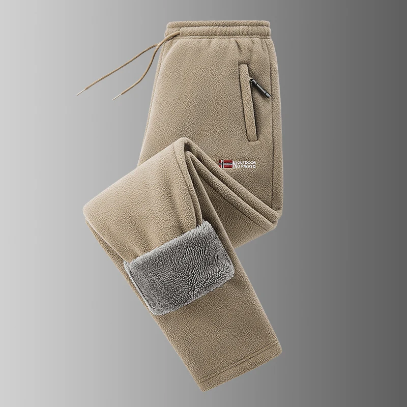 

Men's Pant Fleece Lined Warm Sport Sweatpants Male Winter Jogger Trouser Oversize 6XL Sportswear Big Size Plus Thick Pants