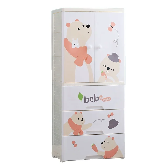 4-laags Woonkamer Modekasten Plastic Babykleerkast