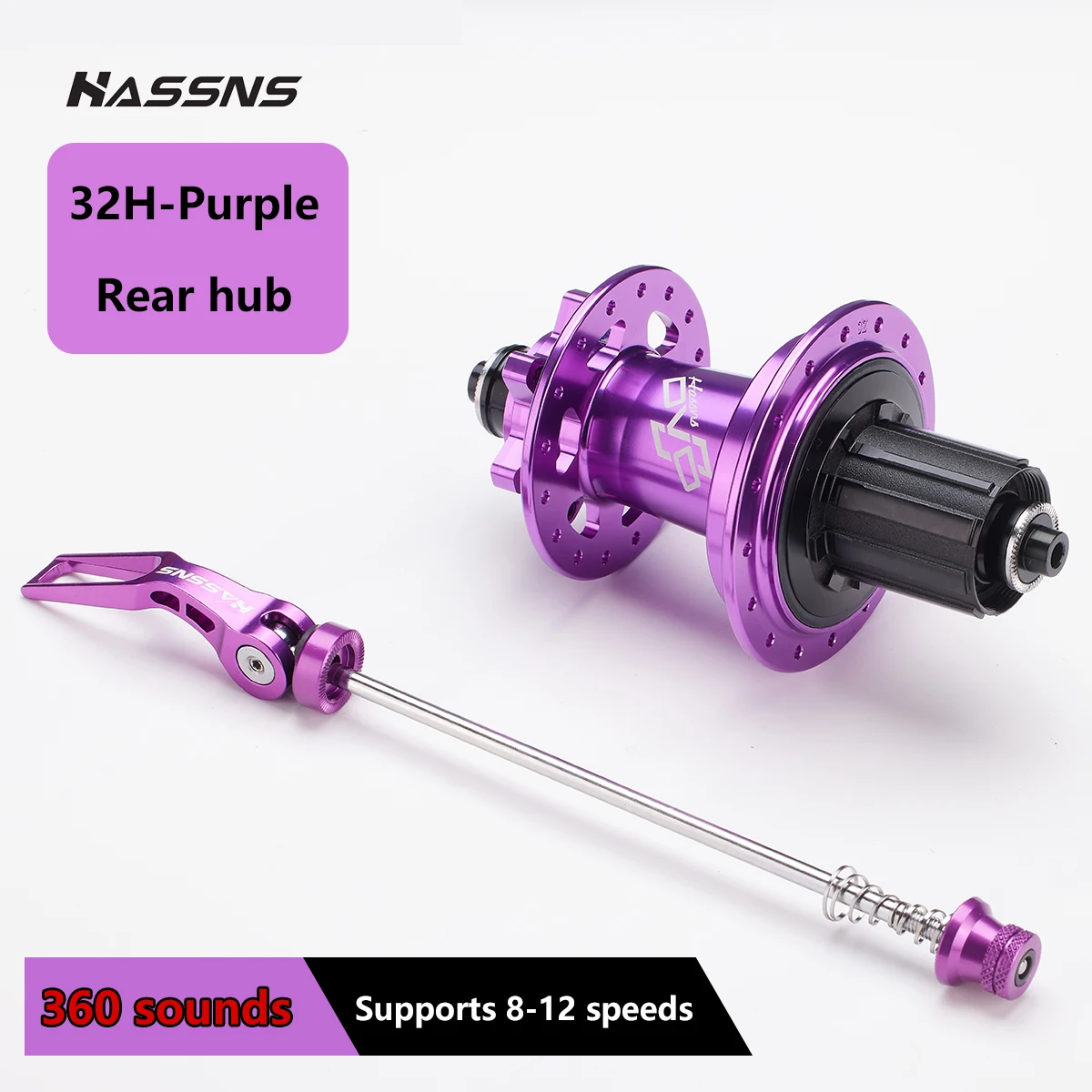 HASSNS DVO9 Hub 360 Sound Mtb Cube 32 Holes Bearing Hub Rear