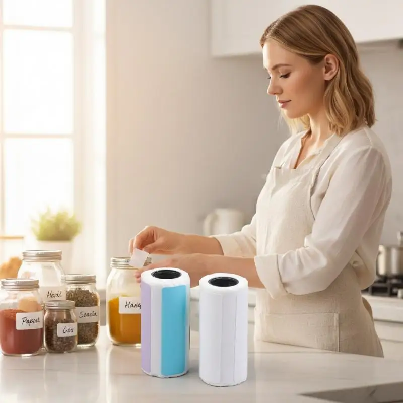 

5 рулонов термобумаги 15 мм, 30 мм, самоклеящаяся бумага для печати этикеток, наклейки для карманных мини-принтеров серии Paperang P1 P6 A8