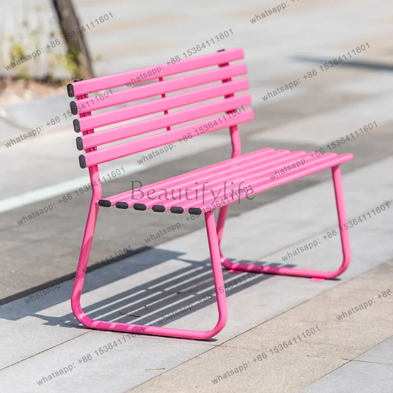 

Internet celebrity clock in outdoor park bench outdoor outdoor double seat