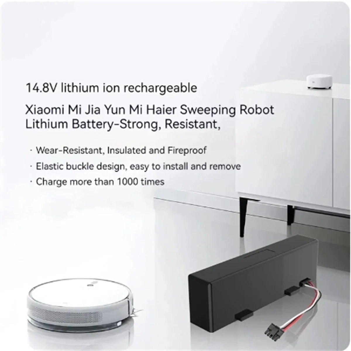 Rechargeable Battery for VIOMI V2 Pro, Vacuum Cleaner, Sweeping, Mopping, Robot, VRVCLMB21B, MVVC01-JG, Original, 14.4V, 6800mAh