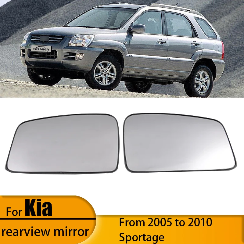 

For 05-10 KIA SPORTAGE with Heated Reversing Mirror Lens Rearview Mirror