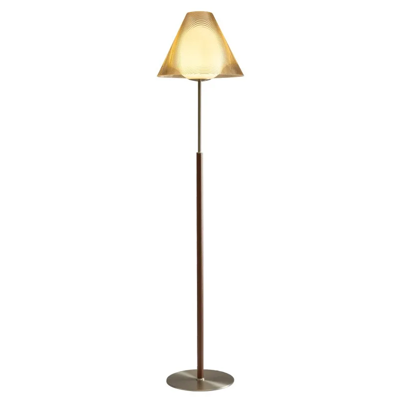 Japanese-style bedroom bedside corner next to the sofa in the living room Warm decorative floor lamp