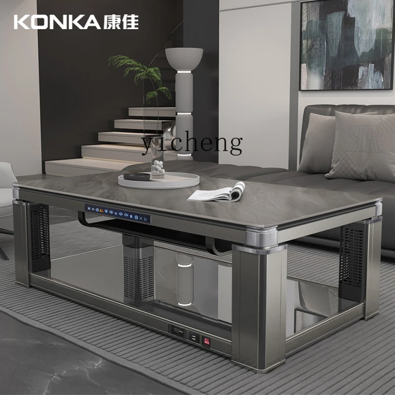 electric heating table household rectangular heating table lifting integrated living room household coffee table
