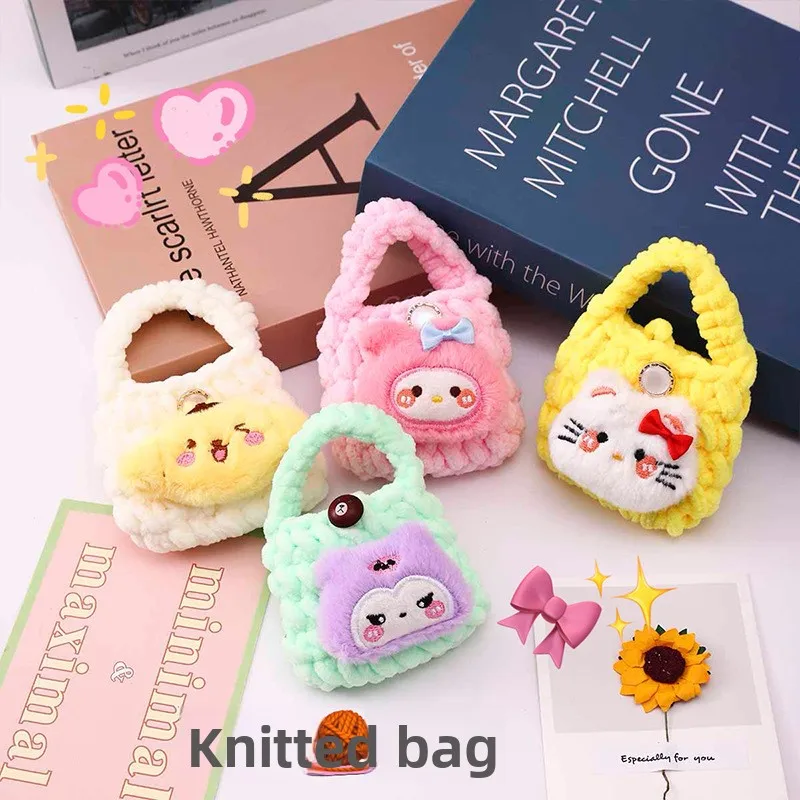 

Handmade Knitted Coin Purse Tote Bag Bluetooth Airpods 4 Universal Headphone Case Apple Protective Case Female Pendant