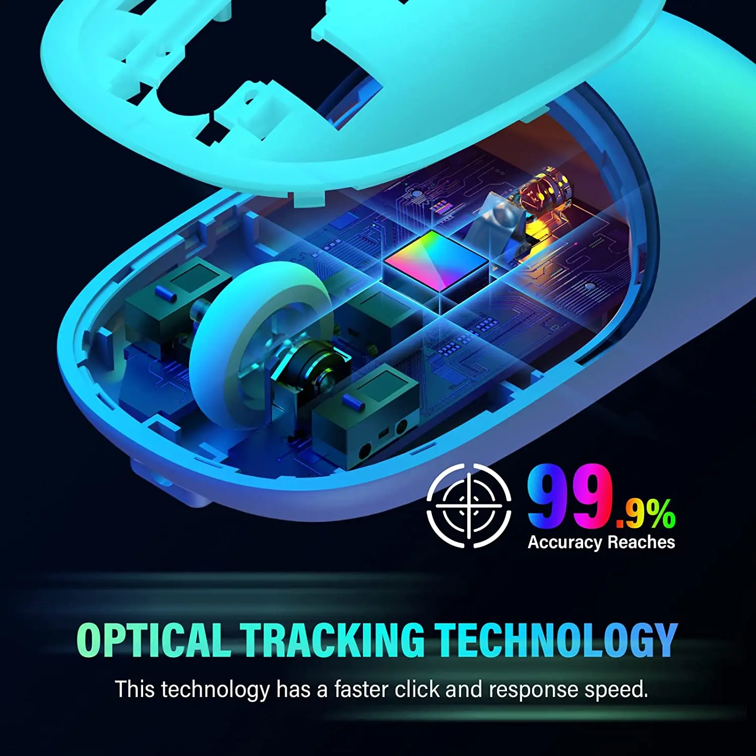 Wired Mouse USB 6400 DPI Top Quality LED Backlight Ultra Quiet Mouse Ergonomic for PC Laptop No Fingerprints Optical Tracking