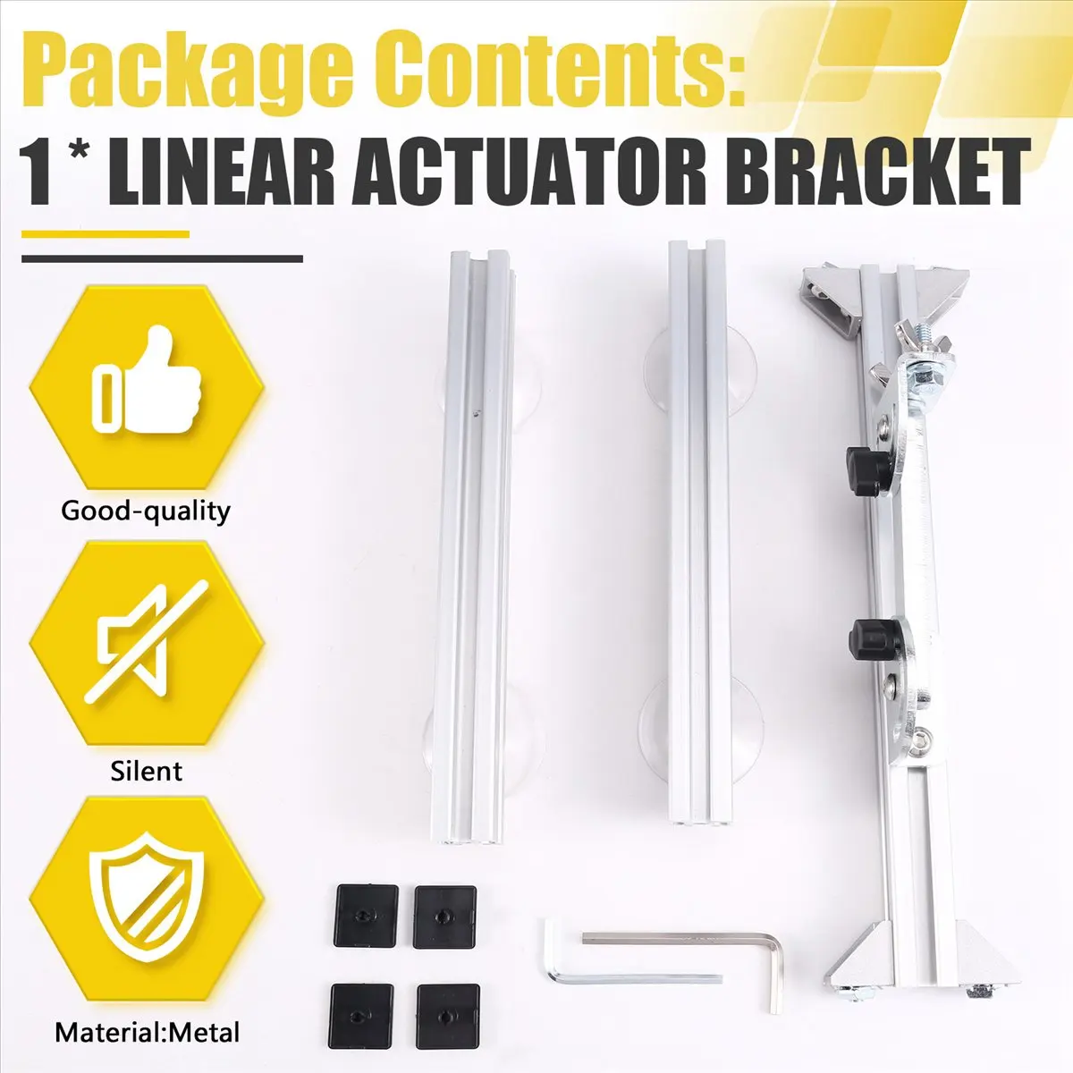 (CLOS) DIY Linear Actuator Bracket Adjustable Angle Linear Reciprocating Motor Bracket Foldable Stand with Suction Cup