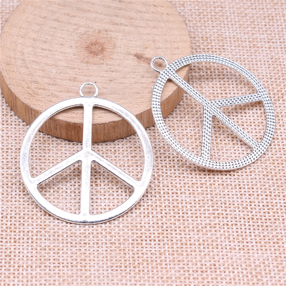 4pcs Peace Sign Charms Pendants for Jewelry Making