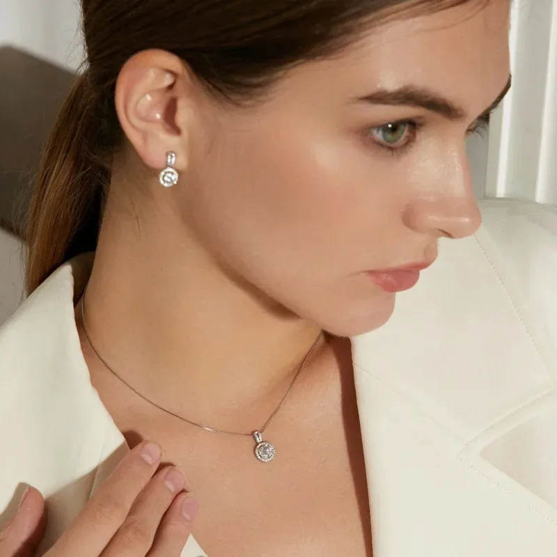 ALIZERO 0.5ct D Color Moissanite Stud Earring s925 Sterling Sliver Passed Diamond Test Earrings for Women Sparkling Jewelry